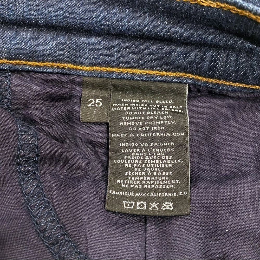J Brand | Pure Capri Jeans Dark Blue Stretch Size 25 - Picture 5 of 8